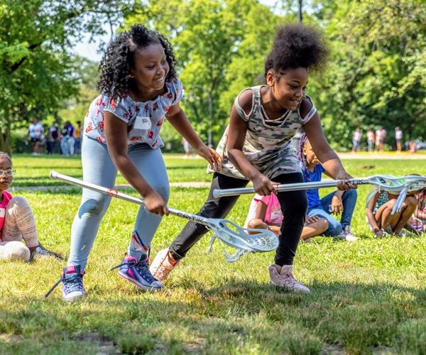 girls playing, helping to break barriers